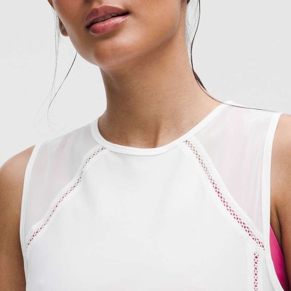 🌸NWT Lululemon Sculpt Tank Top *Lace Trim White W1FEKS - Picture 2 of 8